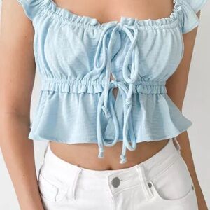 Grey Bandit Francesca Top in Blue Size Medium